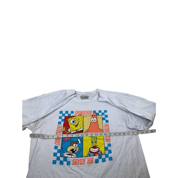 Nickelodeon Spongebob Squarepants White Long Sleeve All Over  Men's Shirt Sz XL - Picture 9 of 10